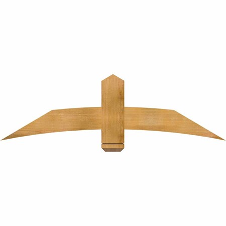 Ekena Millwork Bellingham Rough Sawn Timber Gable Bracket, Western Red Cedar, 60"W x 17"H x 2"D x 6"F, 7/12 Pitch GBW060X17X0206BEL00RWR